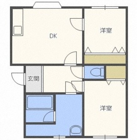 東苗穂8条1丁目 徒歩3分 2階の物件間取画像